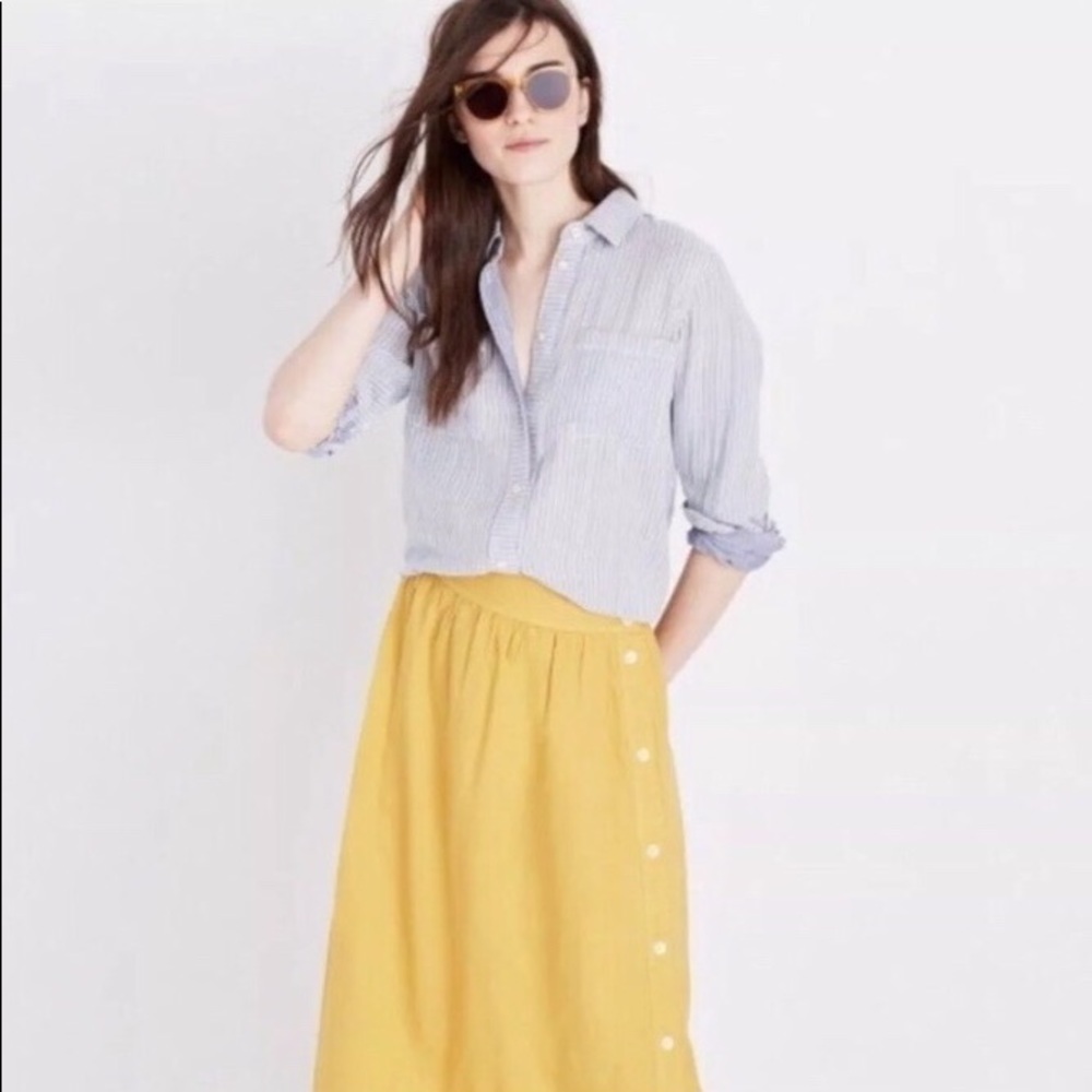 Madewell striped collared shirt
